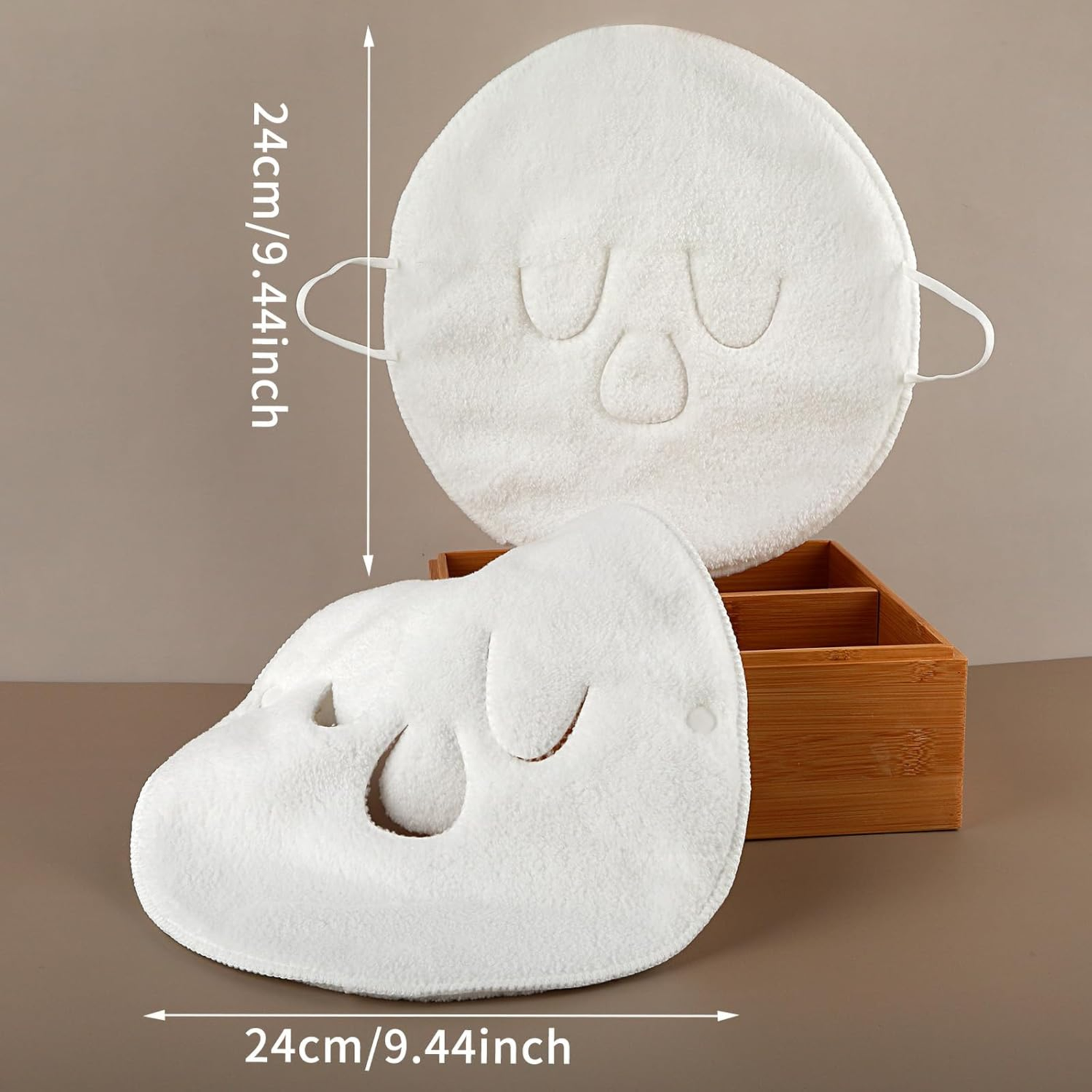 Cotton Hot & Cold Compress Face Towel Mask | Steam Heating Facial Towel for Pore Opening & Deep Cleansing - ২ পিস - Image 4