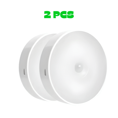 Smart Motion Sensor LED Night Light | USB Rechargeable, Energy-Saving, Auto On/Off, Adjustable Brightness - ২ পিস