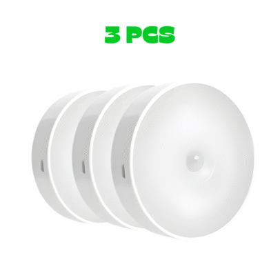 Smart Motion Sensor LED Night Light | USB Rechargeable, Energy-Saving, Auto On/Off, Adjustable Brightness - ৩ পিস